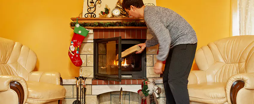 Rusted Metal Fireplace Restoration in Apex, North Carolina